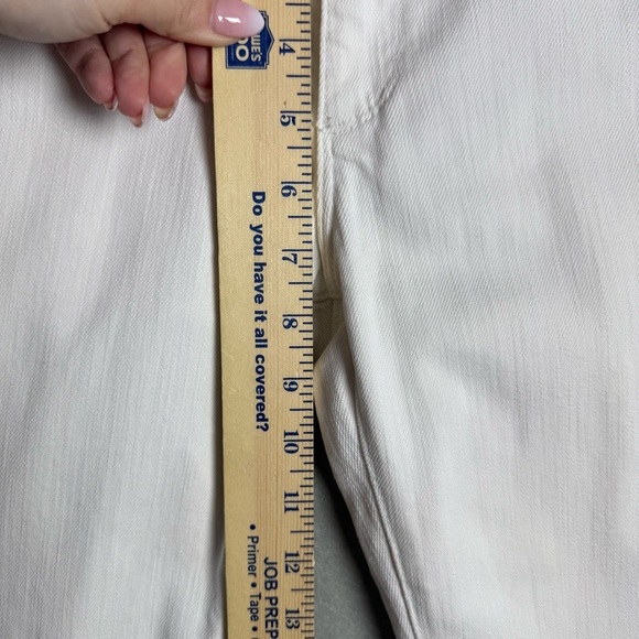 AG Adriano Goldschmied Women's White Jeans The Stilt Roll Up Cigarette Crop 28 - Picture 11 of 16